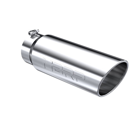 MBRP Exhaust Tip; 6in. O.D.; Angled Rolled End; 5in. Inlet 18in. In Length; T304