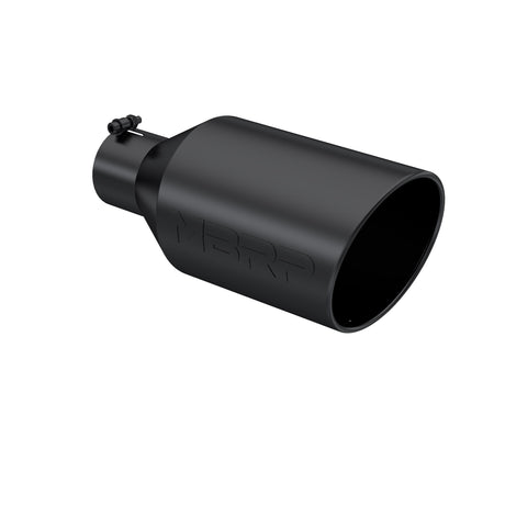 MBRP Exhaust Tip; 8in. O.D.; Rolled End; 4in. Inlet 18in. In Length; Black Coated
