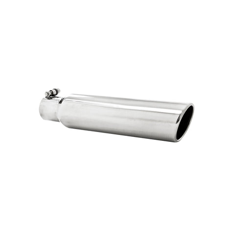 MBRP Exhaust 3.5in. OD; 2.5in. Inlet; 16in. In Length; Angled Cut Rolled End; Clampless-no Weld; T304