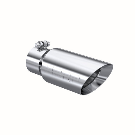MBRP Exhaust Tip; 4in. O.D.; Dual Wall Angled; 3in. Inlet; 10in. Length; T304