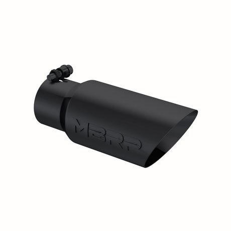 MBRP Exhaust Tip; 4in. O.D.; Dual Wall Angled; 3in. Inlet; 10in. Length; Black