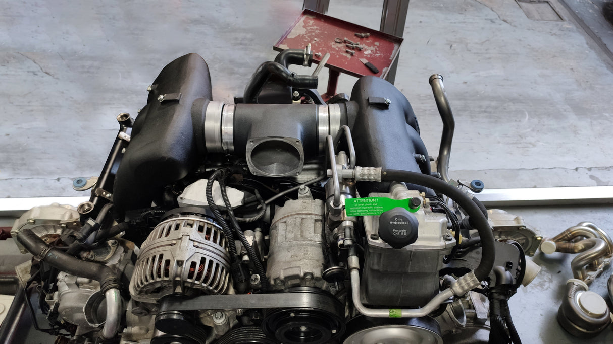 Cast Aluminum Intake Manifold and Plenum upgrade for Porsche 911 997.1 Turbo/GT2 - 12 injectors