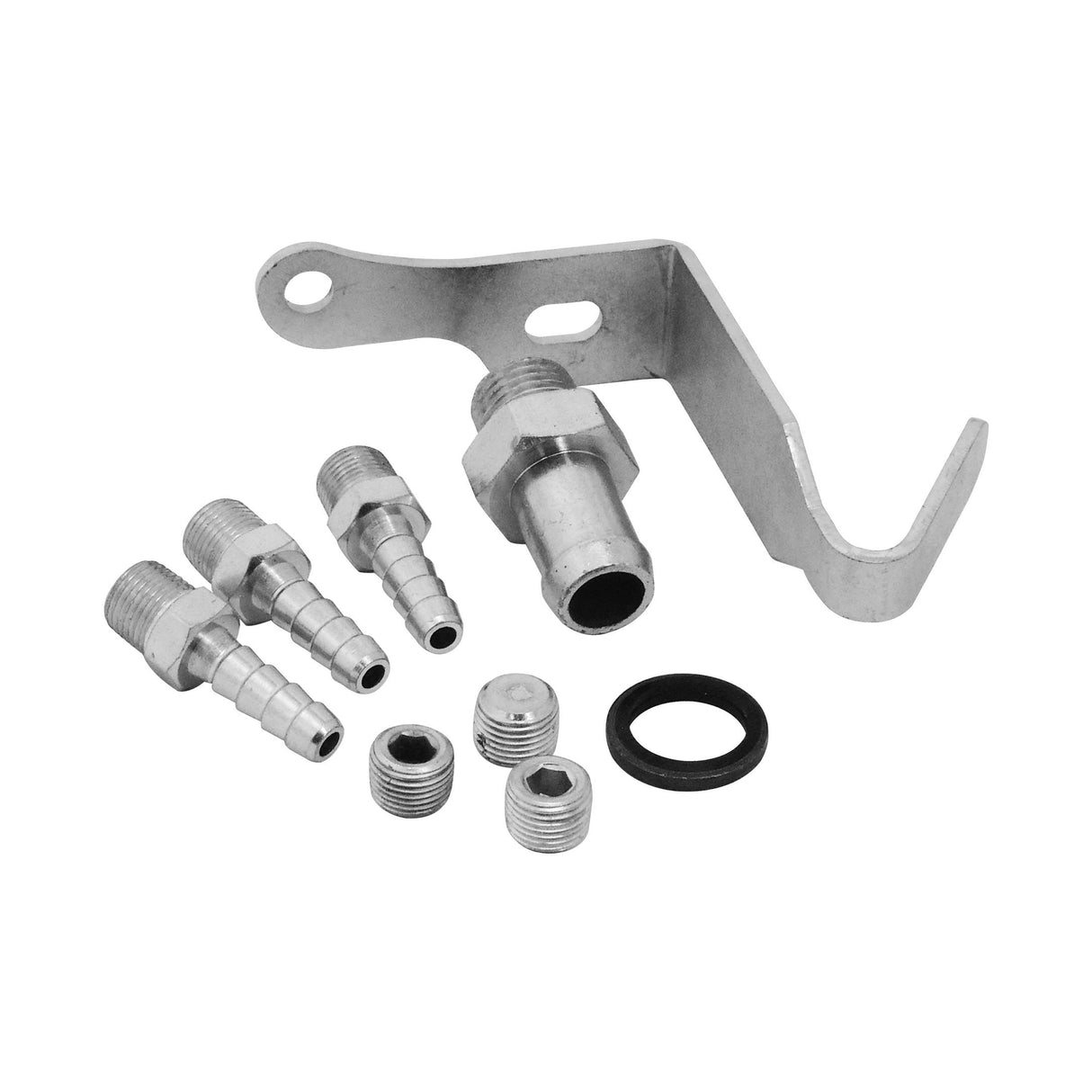 Cast Aluminum Intake Manifold for transverse VW/AUDI 1.8T with 8 injectors Fuel Rail Kit (right side OEM throttle) - Black (PRE SALE)