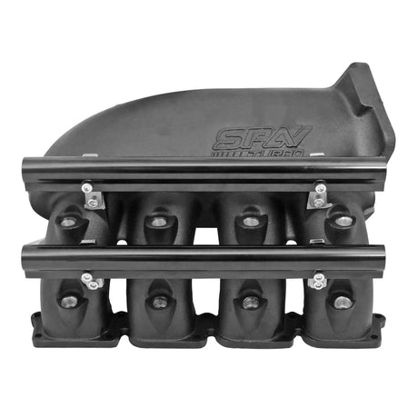 Cast Aluminum Intake Manifold for transverse VW/AUDI 1.8T with 8 injectors Fuel Rail Kit (right side OEM throttle) - Black (PRE SALE)
