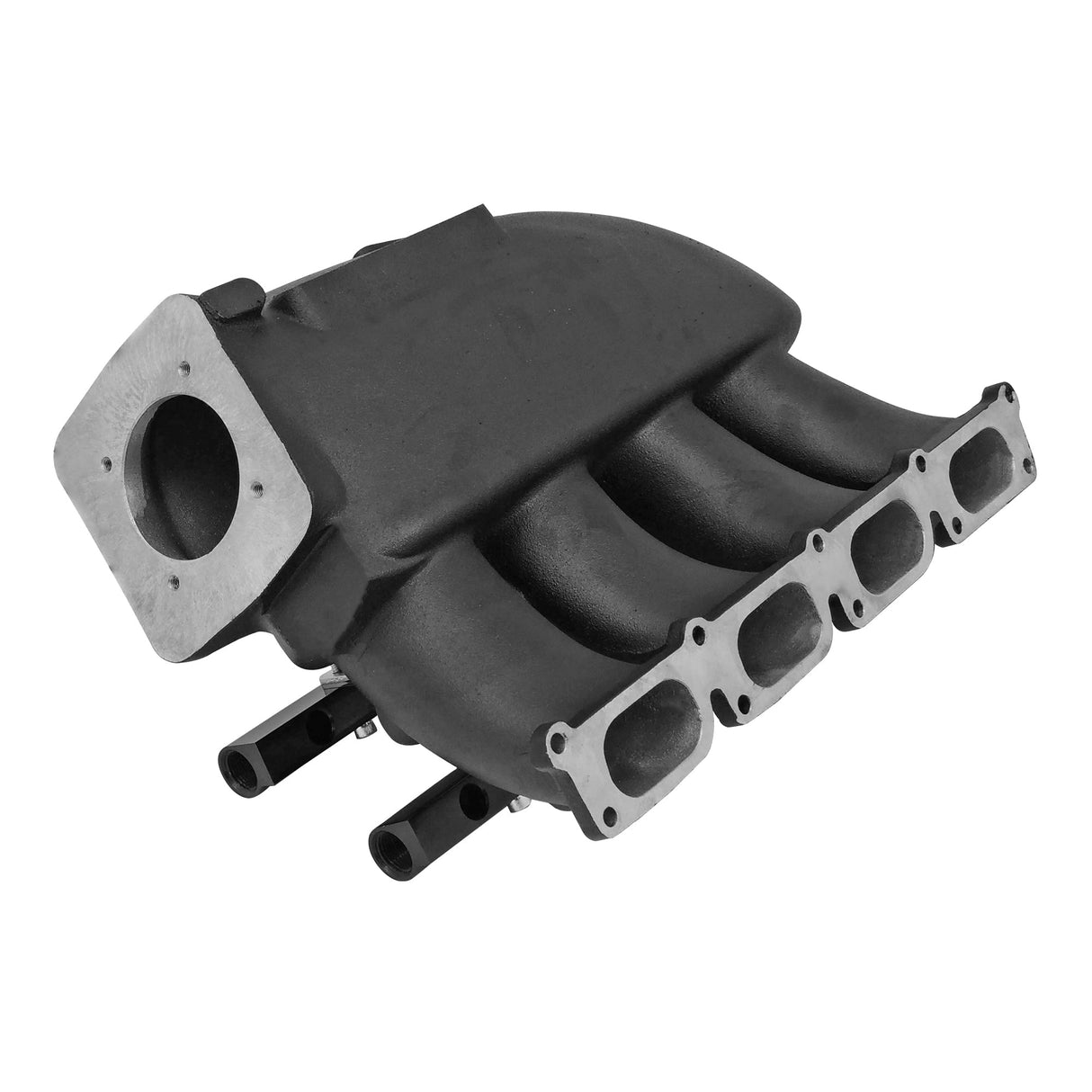 Cast Aluminum Intake Manifold for transverse VW/AUDI 1.8T with 8 injectors Fuel Rail Kit (right side OEM throttle) - Black (PRE SALE)