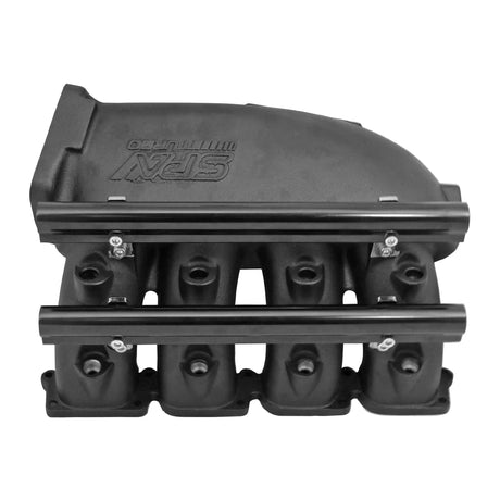 Cast Aluminum Intake Manifold for transverse VW/AUDI 1.8T with 8 injectors Fuel Rail Kit (left side OEM throttle) - Black