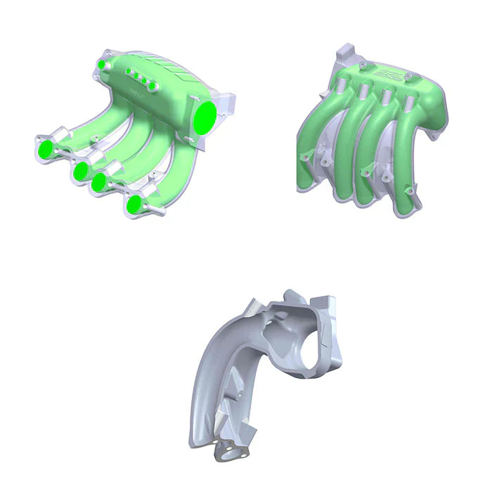 INTAKE MANIFOLD VW 8V LONGITUDINAL - 8 INJECTORS BLACK