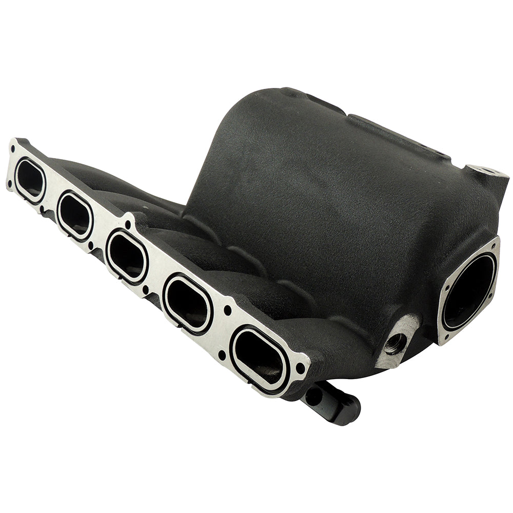 VW 2.5L 5 CYLINDER 20V 07K CAST ALUMINUM INTAKE MANIFOLD - WITH FUEL RAIL - BLACK