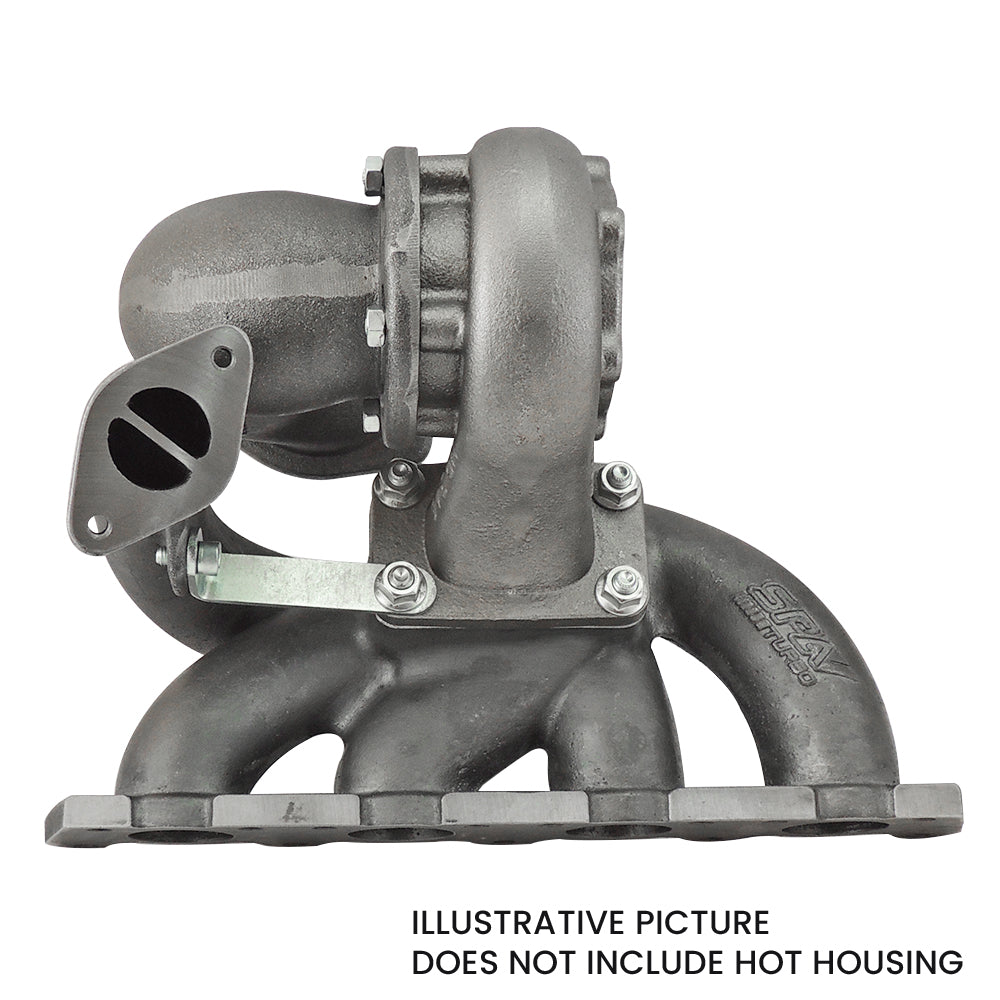 VW MKIV GTI T3 Twin Scroll Top Mount Turbo Manifold - EVOLUTION