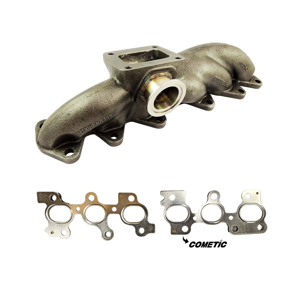 Toyota 2JZ-GTE T4 High Performance Turbo Exhaust Manifold - V band + COMETIC MLS EXHAUST MANIFOLD GASKET