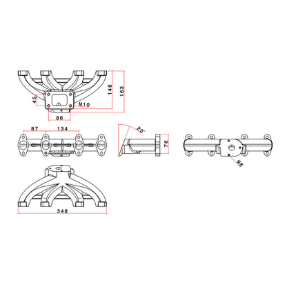 VW Golf / Passat ABA 8v / 1.9L TDI turbo manifold - T3 Flange