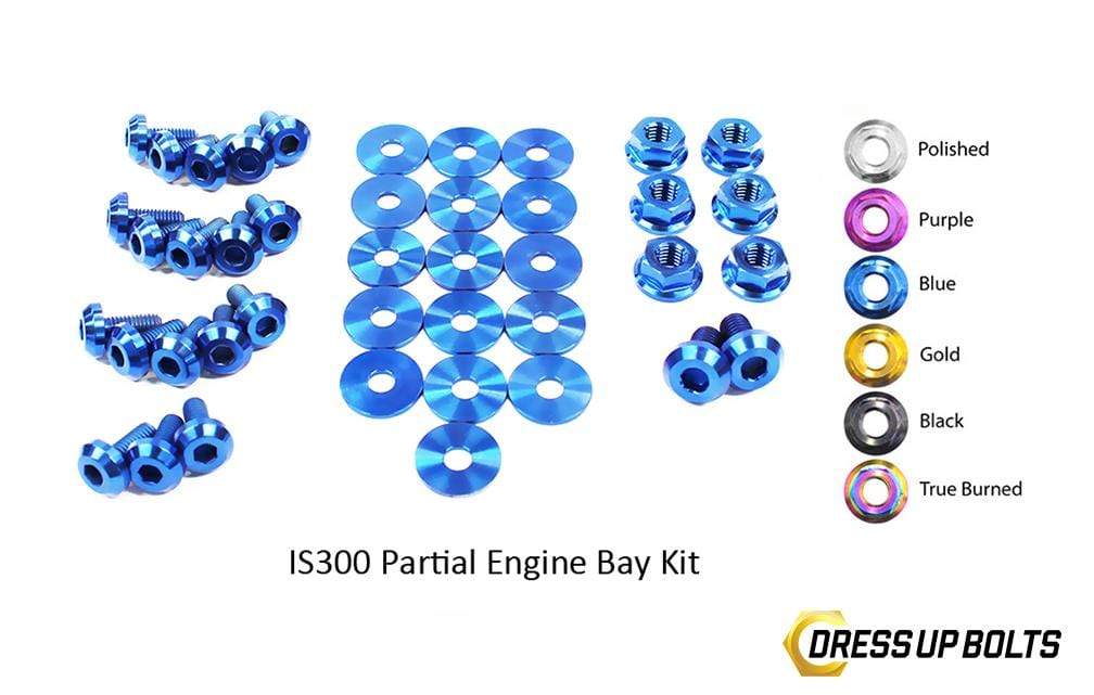 Lexus IS300 (1998-2005) Titanium Dress Up Bolts Partial Engine Bay Kit