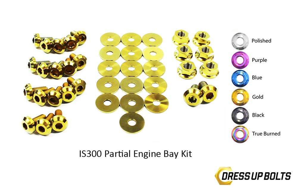 Lexus IS300 (1998-2005) Titanium Dress Up Bolts Partial Engine Bay Kit