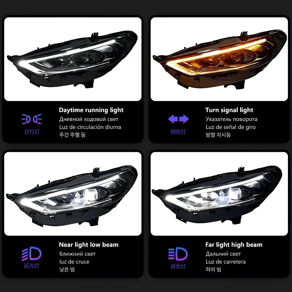 NTXGlow Projector Headlights (2017-2020 Ford Fusion)