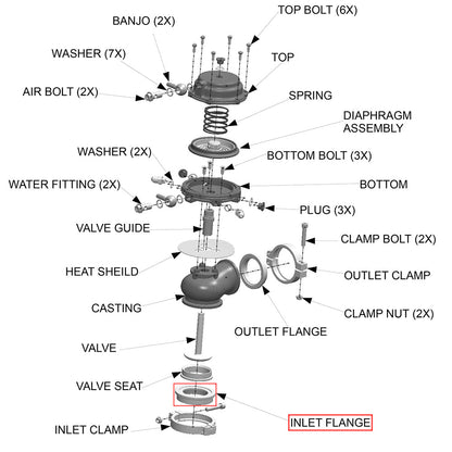 Inlet Flange for TiAL 38mm MV-S Wastegate 304 Stainless