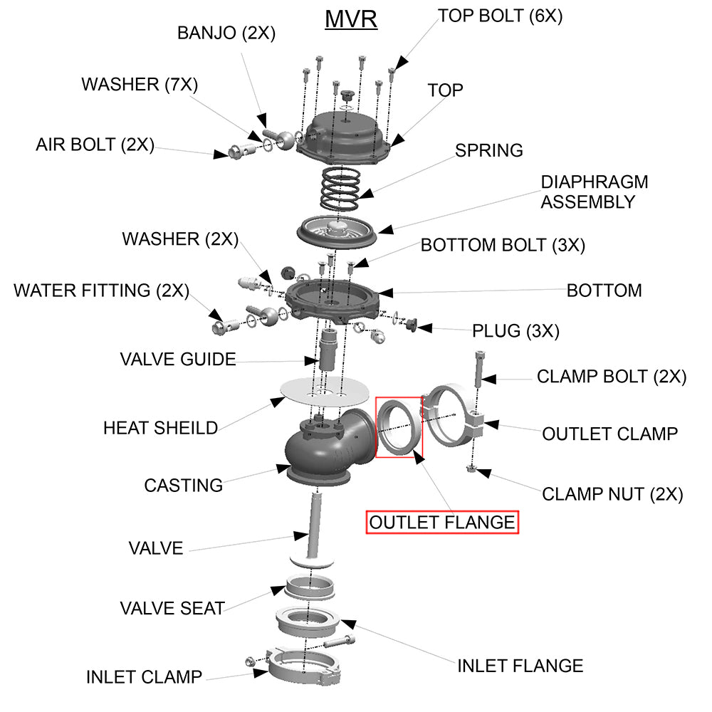 Outlet Flange for TiAL 60mm V60 Wastegate 304 Stainless