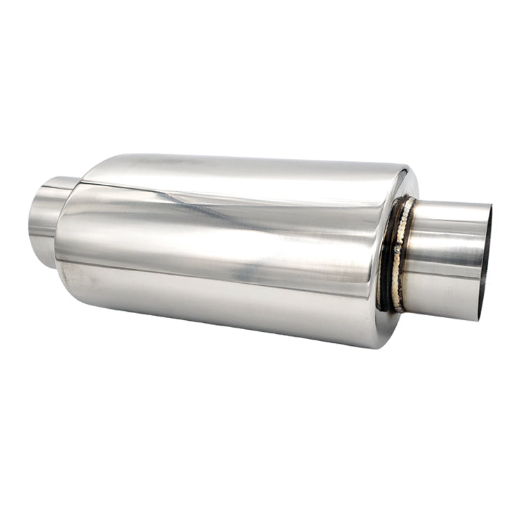 Ultra Quiet Resonator - 3.000" Inlet/Outlet x 13.75" Long - 304 Stainless
