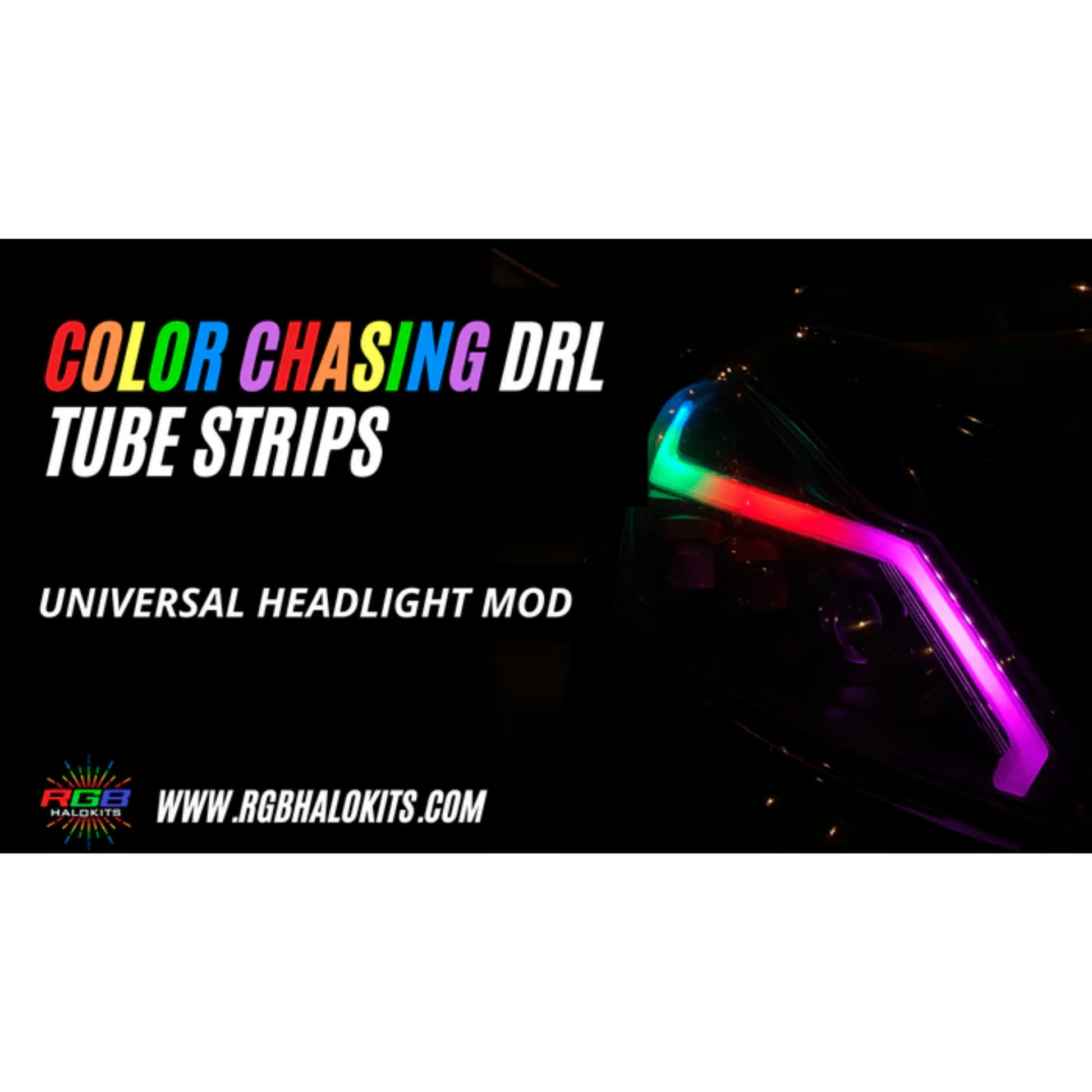 Universal Side Emitting Flexible DRL Diffused Strips | Multicolor