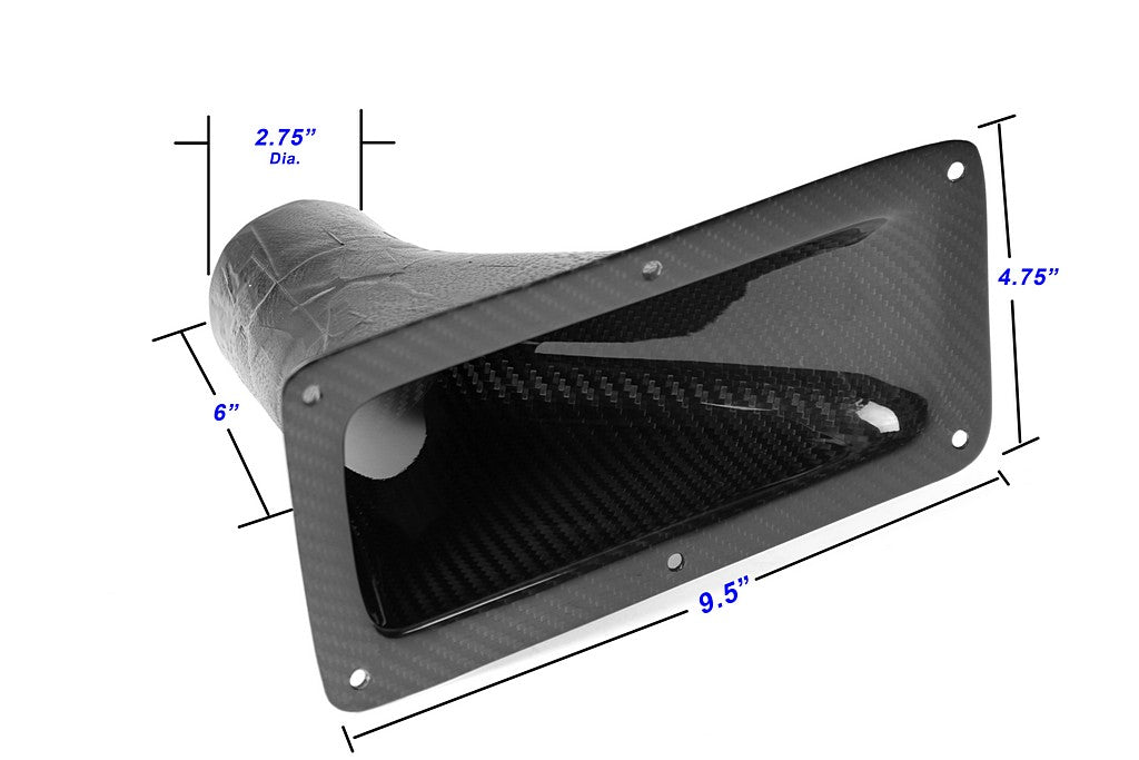 APR Performance Universal Carbon Fiber Air Inlet Duct 9.25" x 4.75" with Flange