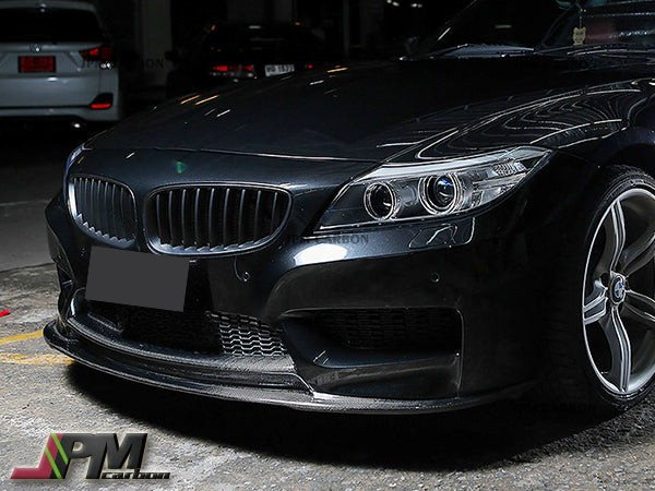 3D Style Carbon Fiber Front Bumper Add-on Lip Fits For 2009-2016 BMW E89 Z4 with M-Sport Package Only