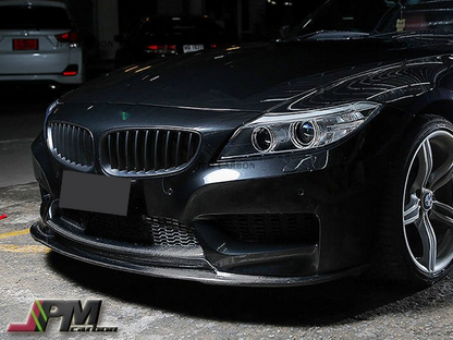 3D Style Carbon Fiber Front Bumper Add-on Lip Fits For 2009-2016 BMW E89 Z4 with M-Sport Package Only