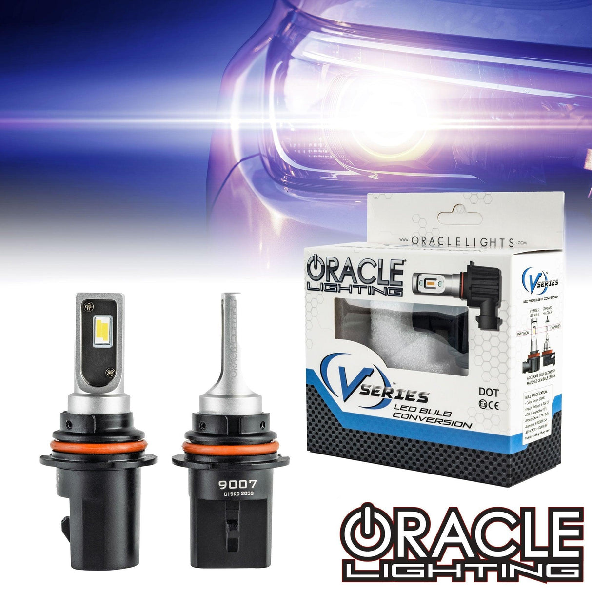 ORACLE Lighting 9007 - VSeries LED Light Bulb Conversion Kit High/Low Beam (Projector)