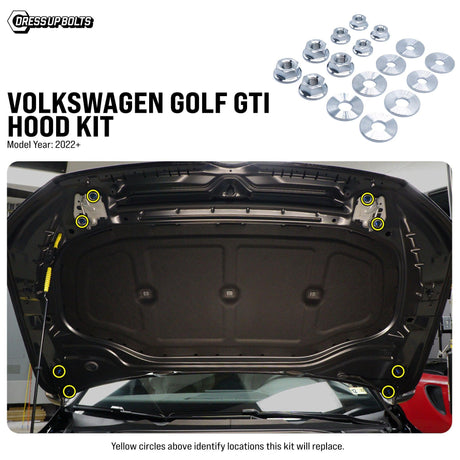 Titanium Hardware Hood Kit - Volkswagen Golf GTI (2022+)