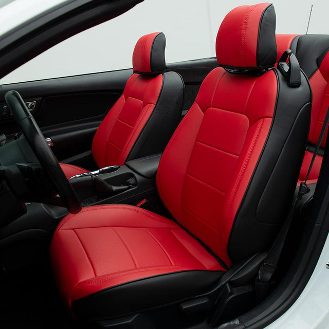 2015-Up Ford Mustang Convertible Custom Leather Seat Covers