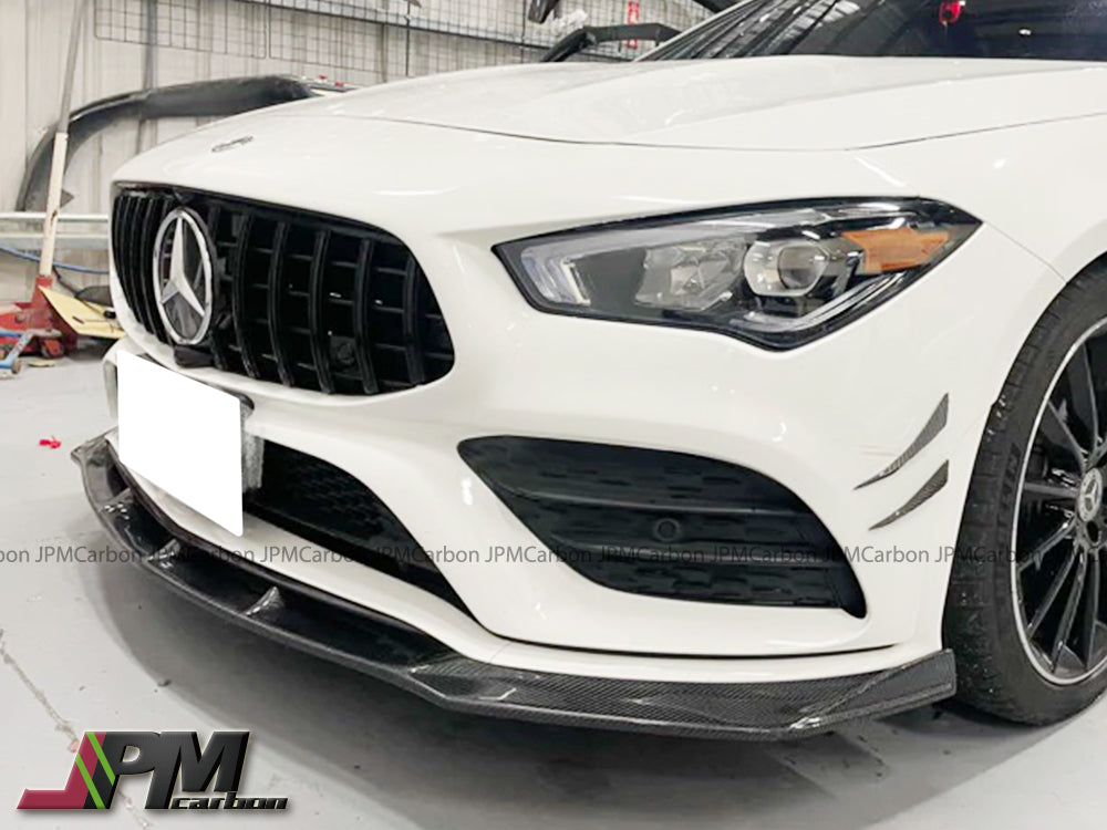 [JPMCarbon] DP Style Carbon Fiber Front Bumper Add-on Lip Fits For 2020-2022 Mercedes-Benz W118 CLA-Class with AMG Sport Package Only