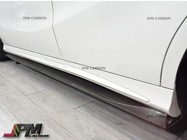 RZ Style Carbon Fiber Side Skirt Expansion Lips for FOR 2013-2018 Mercedes-Benz W176 A-Class with AMG Sport Package & A45 Only
