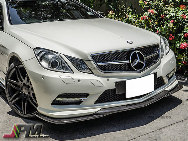[JPMCarbon] GH Style Carbon Fiber Front Bumper Add-on Lip Fits For 2010-2013 Mercedes-Benz C207 Pre-facelift E-Class with AMG Sport Package Only