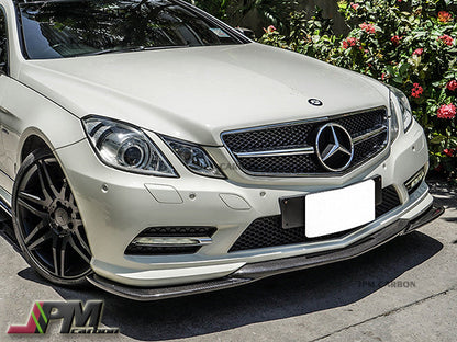 [JPMCarbon] GH Style Carbon Fiber Front Bumper Add-on Lip Fits For 2010-2013 Mercedes-Benz C207 Pre-facelift E-Class with AMG Sport Package Only