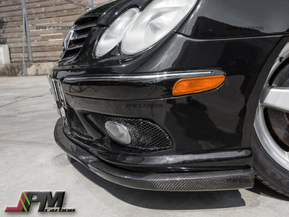 CS Style Carbon Fiber Front Bumper Add-on Lip Fits For 2003-2005 Mercedes-Benz W209 CLK55 AMG Only