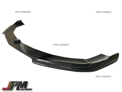 DP Style Carbon Fiber Front Bumper Add-on Lip Fits For 2014-2016 Mercedes-Benz W212 Facelift E-Class Sedan with AMG Sport Package Only