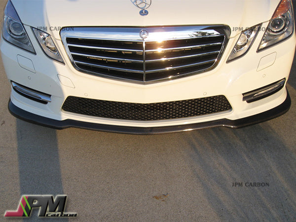 CS Style Carbon Fiber Front Bumper Add-on Lip Fits For 2010-2013 Mercedes-Benz W212 Pre-facelift E-Class with AMG Sport Package Only