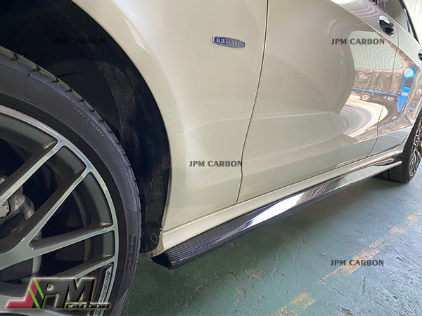 DP Style Carbon Fiber Side Skirt Lips Fits For 2011-2014 Mercedes-Benz W218 Pre-Facelift CLS-Class with AMG Sport Package Only
