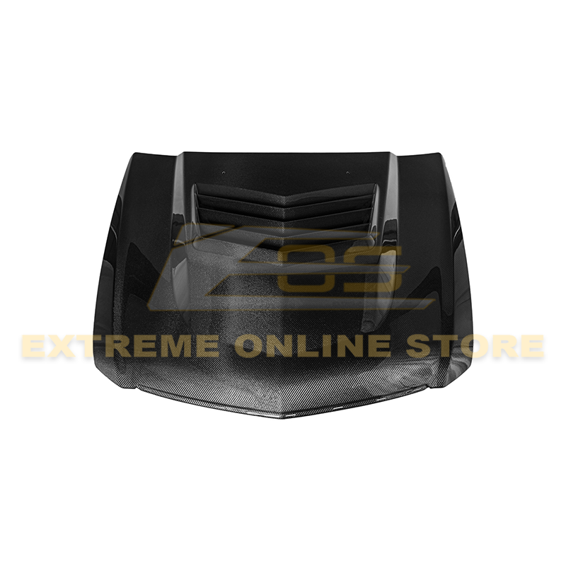 EOS 2009-15 Cadillac CTS-V Carbon Fiber Middle Vented Front Bumper Hood