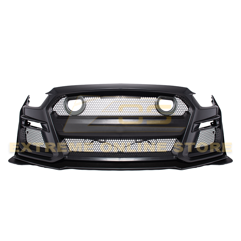 EOS 2015-17 Ford Mustang GT500 Conversion Front Bumper With LED Grille Kit