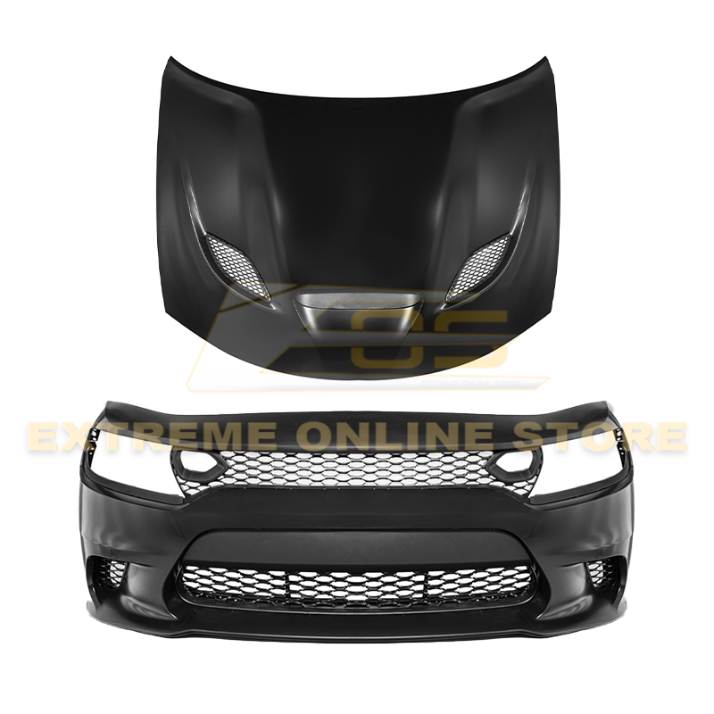 EOS 2015-Up Dodge Charger SRT Hellcat Conversion Bumper Kit & Hood Cover