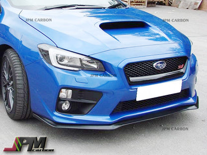 [JPMCarbon] HT Style Carbon Fiber Front Bumper Add-on Lip Fits For 2015-2017 Subaru WRX / STI Only