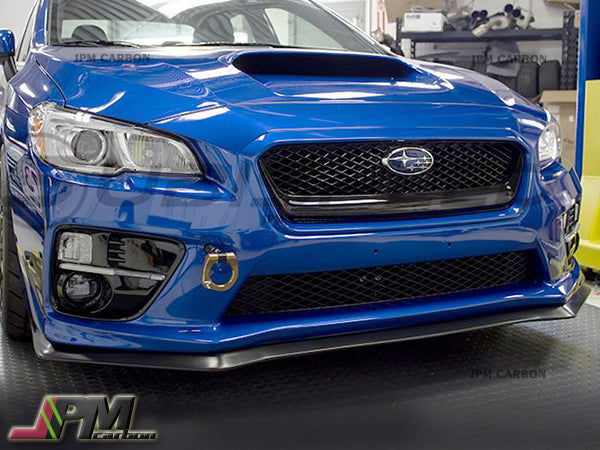 [JPMCarbon] HT Style Carbon Fiber Front Bumper Add-on Lip Fits For 2015-2017 Subaru WRX / STI Only
