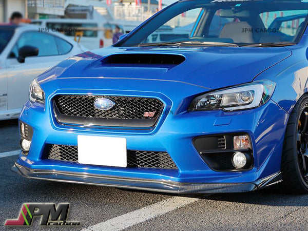 [JPMCarbon] VR Style Carbon Fiber Front Bumper Add-on Lip Fits For 2015-2017 Subaru WRX / STI Only