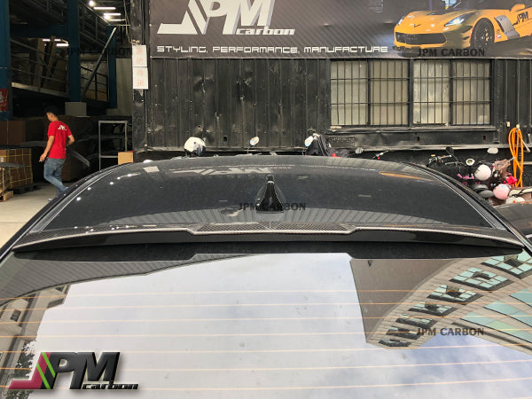 [JPMCarbon] V Style Carbon Fiber Roof Spoiler Fits For 2015-2021 Subaru WRX / STI Sedan Only