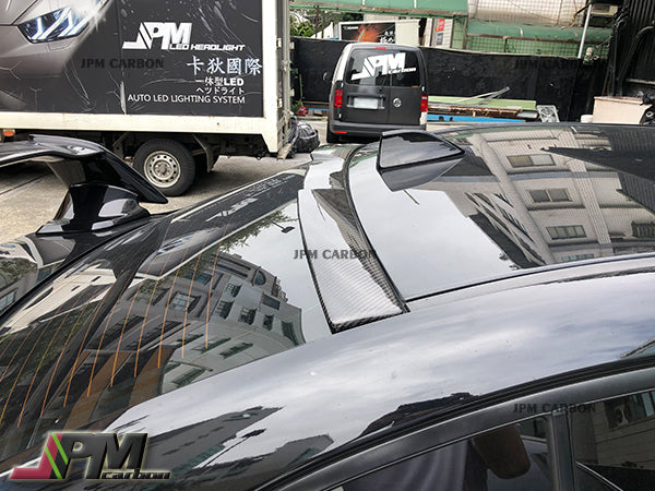 [JPMCarbon] V Style Carbon Fiber Roof Spoiler Fits For 2015-2021 Subaru WRX / STI Sedan Only