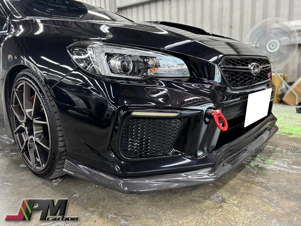 [JPMCarbon] VR Style Carbon Fiber Front Bumper Add-on Lip Fits For 2018-2021 Subaru WRX / STI Only