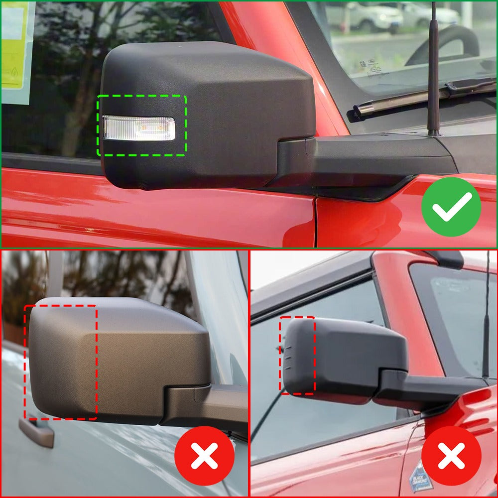 2021+ Bronco Real Carbon Fiber Mirror Cap Cover with Turn Signal