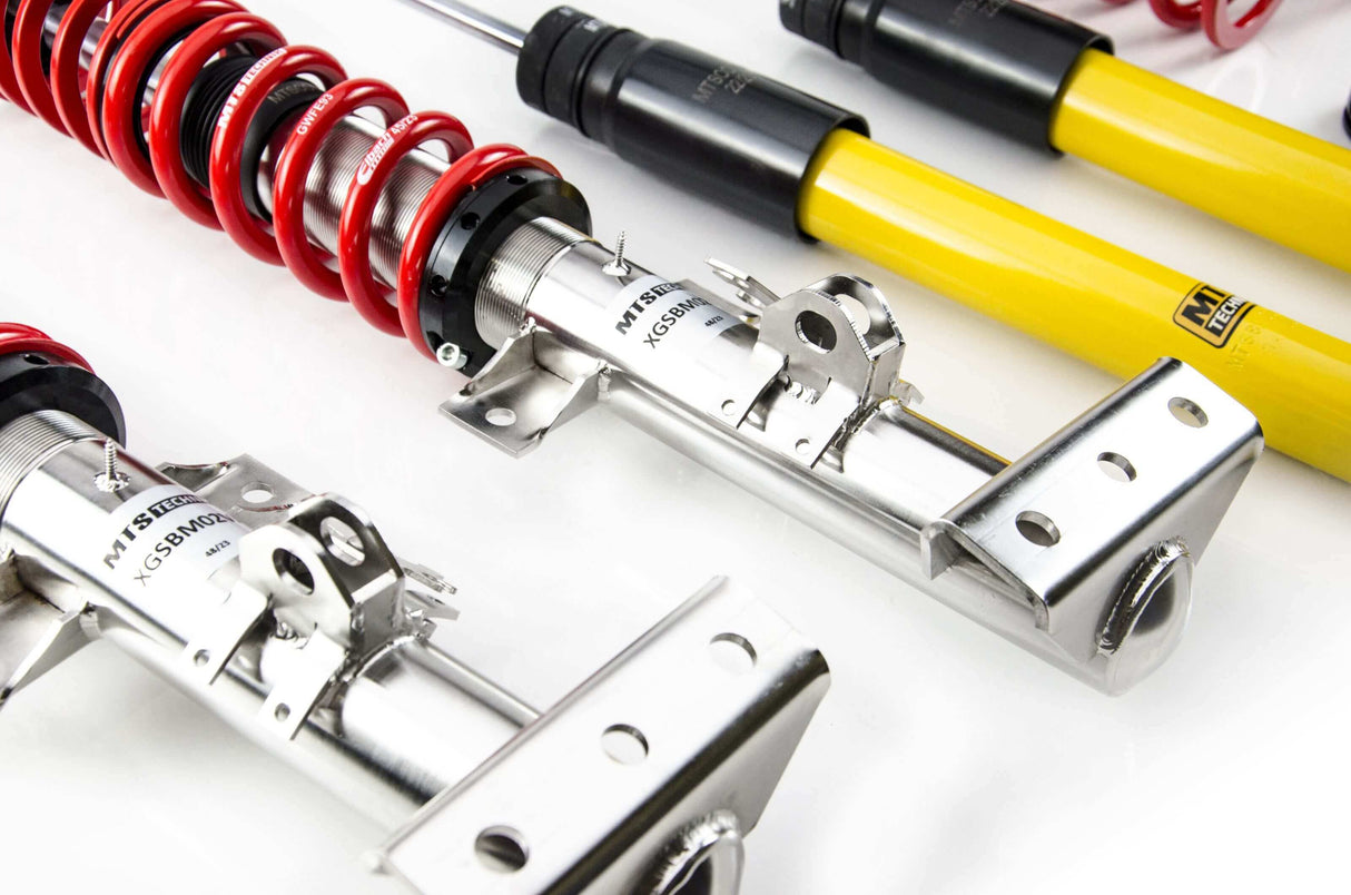 MTS Technik Street Series Coilover Kit - Without Front and Rear Top Mount, Inox Housing for 1992-1999 BMW 325is (E36)