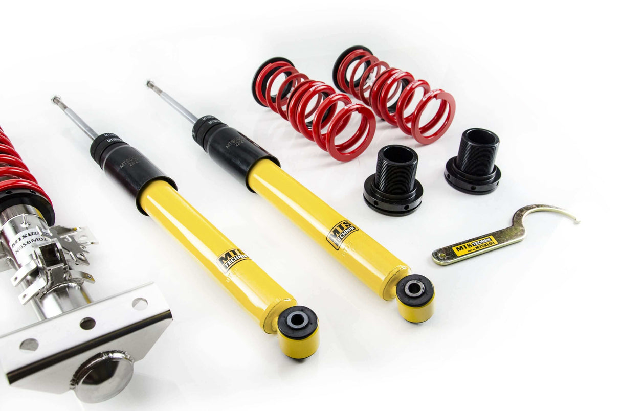 MTS Technik Street Series Coilover Kit - Without Front and Rear Top Mount, Inox Housing for 1992-1999 BMW 325is (E36)