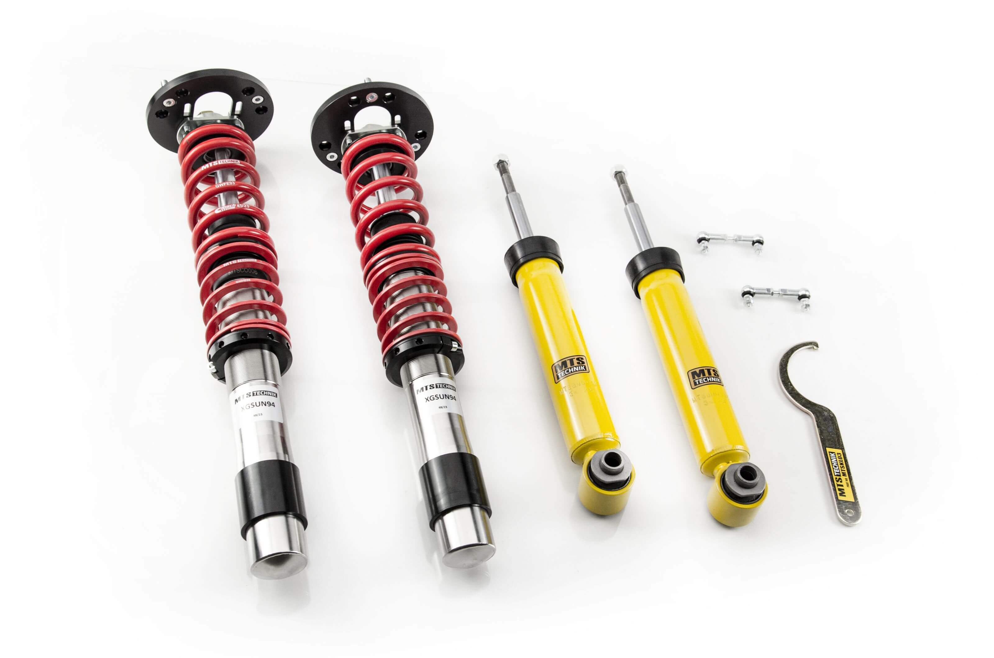 MTS Technik Street Series Coilover Kit - With Front Top Mount, Inox Housing, With Nivo for 2010 BMW 535i (E61)