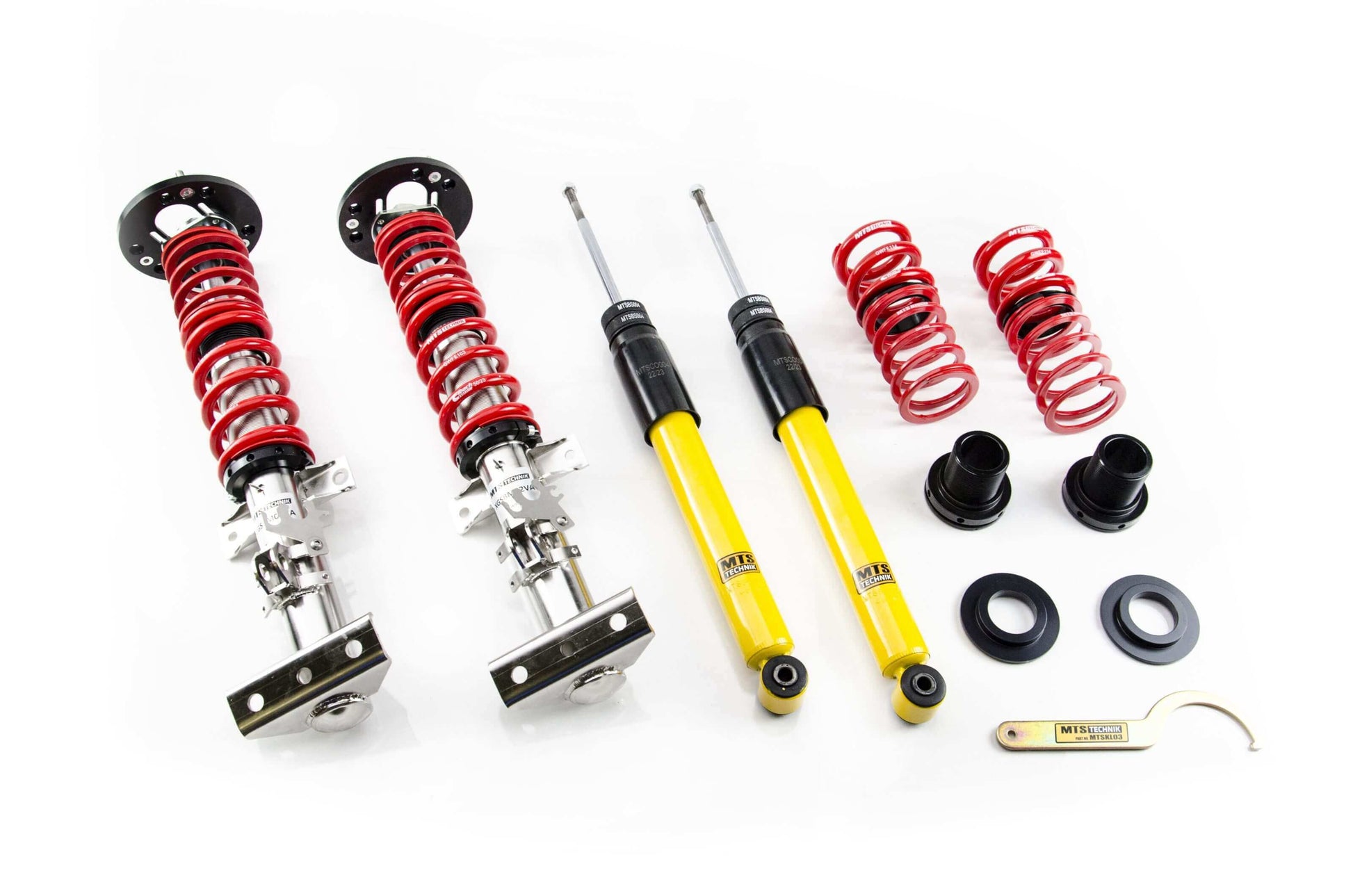 MTS Technik Street Series Coilover Kit - With Front Top Mount, Without Rear Top Mount, Inox Housing for 1992-1999 BMW M3 (E36)